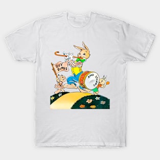 funny musician rabbit vintage retro T-Shirt